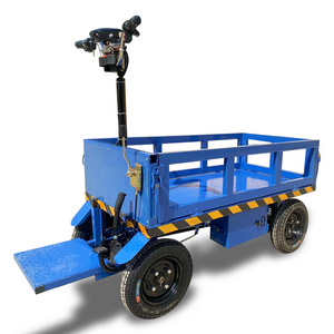 Four wheels 1000kg electric transport cart electric trolley electric flatbed truck for short distance transport