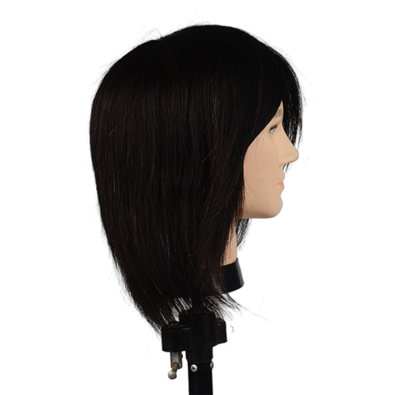 Factory Price Human Hair Doll Male Hair Mannequin Heads Without Beard Natural Hair Training Head