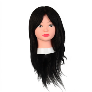 Human Hair Training 18inch Beauty Academy Hairdressing Bleach Cut Professional Styling Mannequin Head