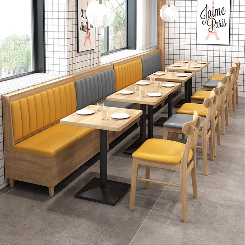 Contemporary American Diner Restorant Furniture Table Chair Cozy Restaurant Furniture Sets Restaurant Seating Dining Table Wood