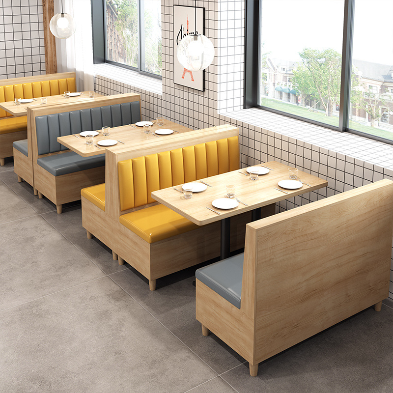 Contemporary American Diner Restorant Furniture Table Chair Cozy Restaurant Furniture Sets Restaurant Seating Dining Table Wood