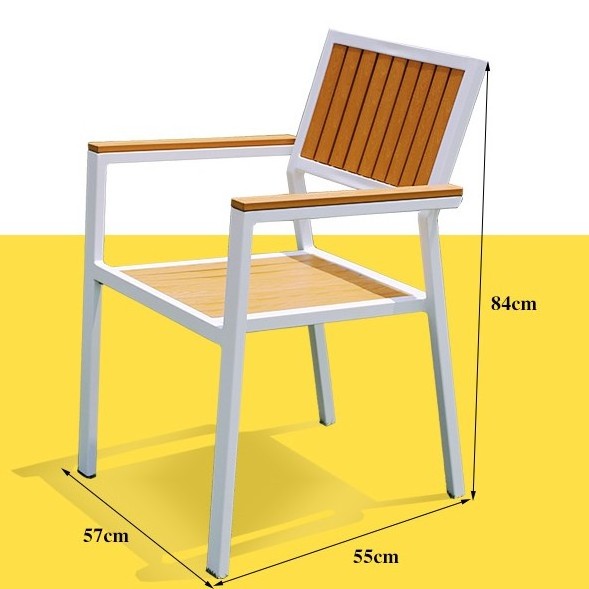 Guangzhou Mingmeng Restaurant Terrace Furniture Plastic Wood Chair And Table Popular Outdoor Furniture Balcony Chair