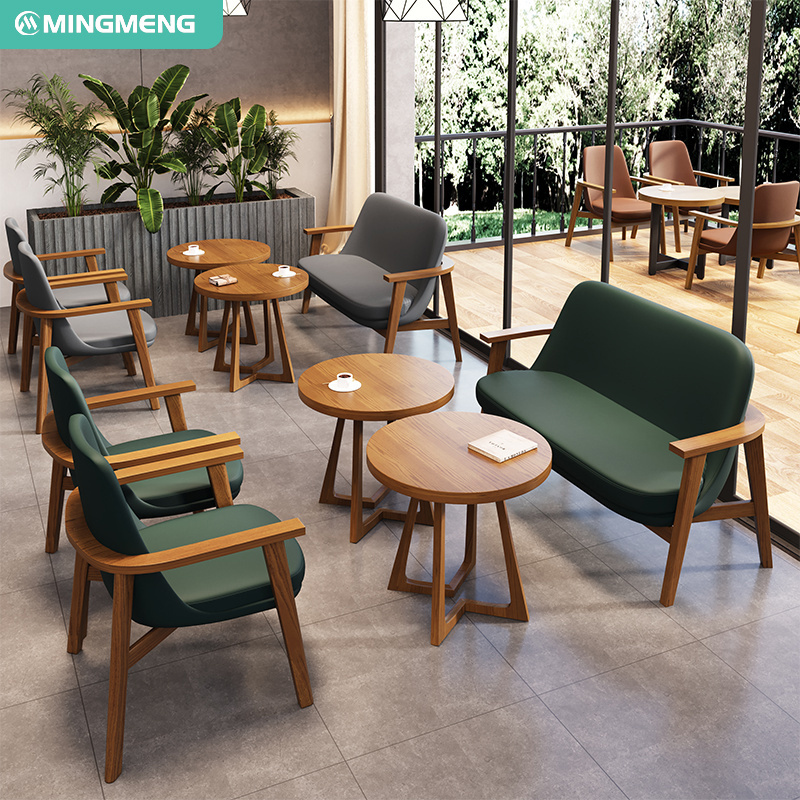 Customized Minimalist Restaurant Furniture Sets Cafe and Fast Food Booth Seating Sofa Dining Tables and Chairs for Coffee Shop