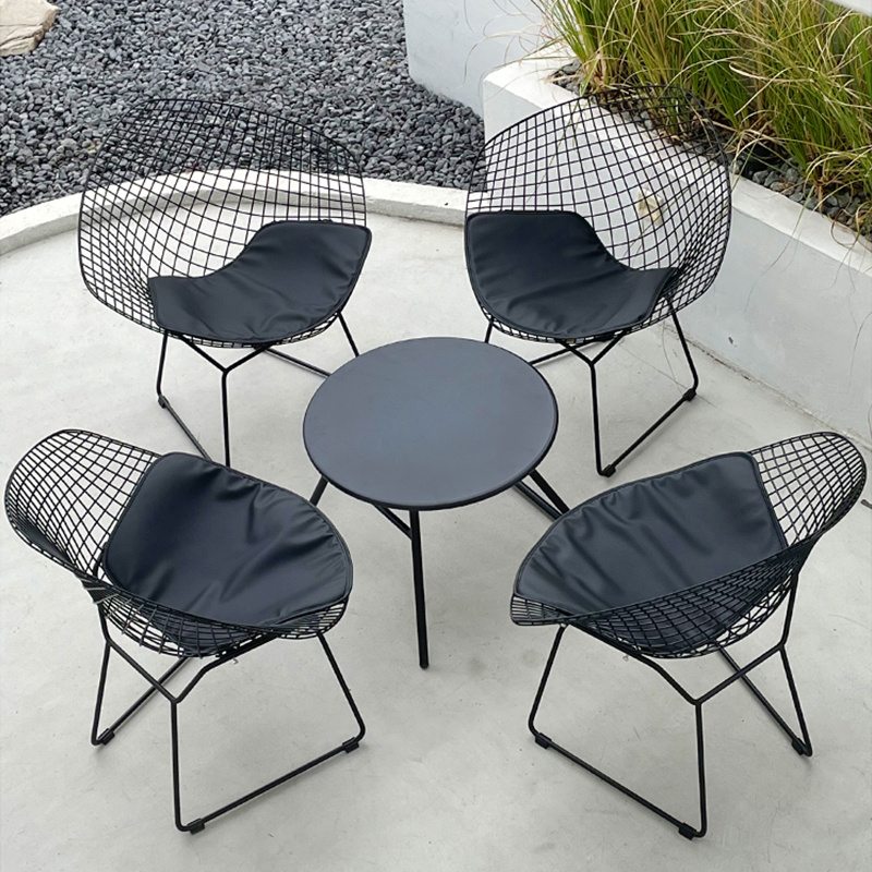 Outdoor Restaurant Patio Garden Set Furniture Rope Woven Outdoor Dining Rattan Chair Patio Rope Chair Furniture