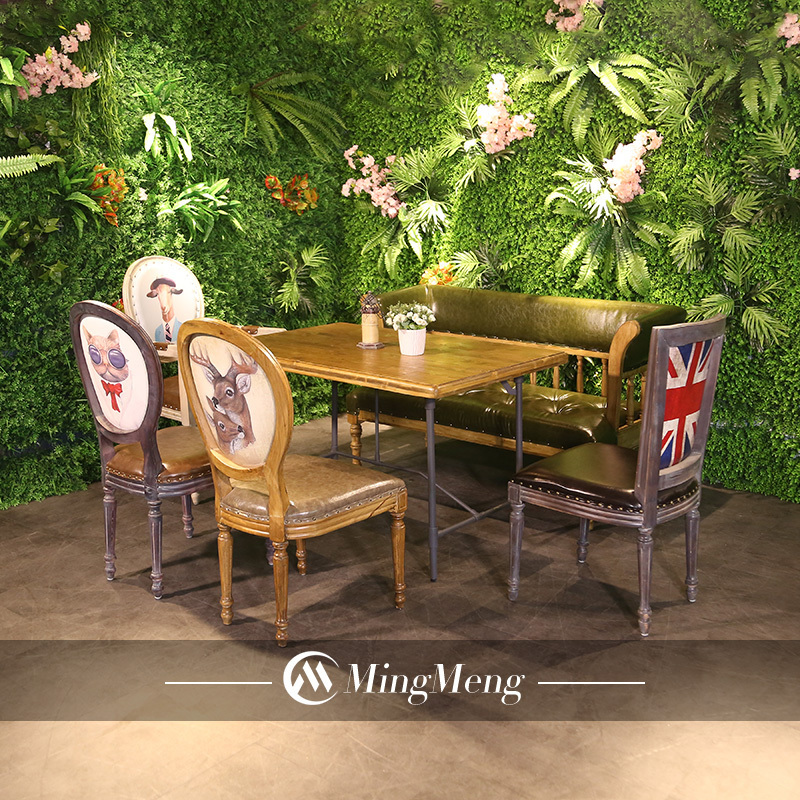 Music Dining Bar Furniture Retro Bar Cafe Sofa Tables and Chairs Custom Furniture Restaurant Set Night Club Sofa