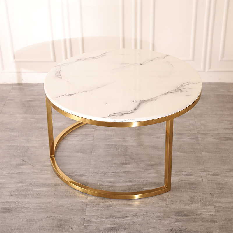 Frame Sectional Coffee Table Marble Tabletop Tea Center Gold Stainless Steel Luxury Metal Dining Table Set Living Room Furniture