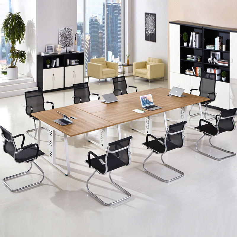 Rectangular Big Long Movable Conference Meeting Desk Meeting Room Table Desk Office Wooden Modern Conference Meeting Desk