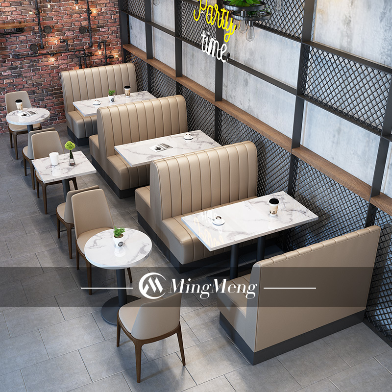 Promotion Price Modern Design Restaurant Booth With Table Durable Restaurant Table And Chairs