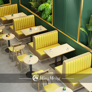 Wholesale Modern Luxury Coffee Shop Furniture with Price List Cheap Restaurant Booths Furniture Supplier Dining Table Relax