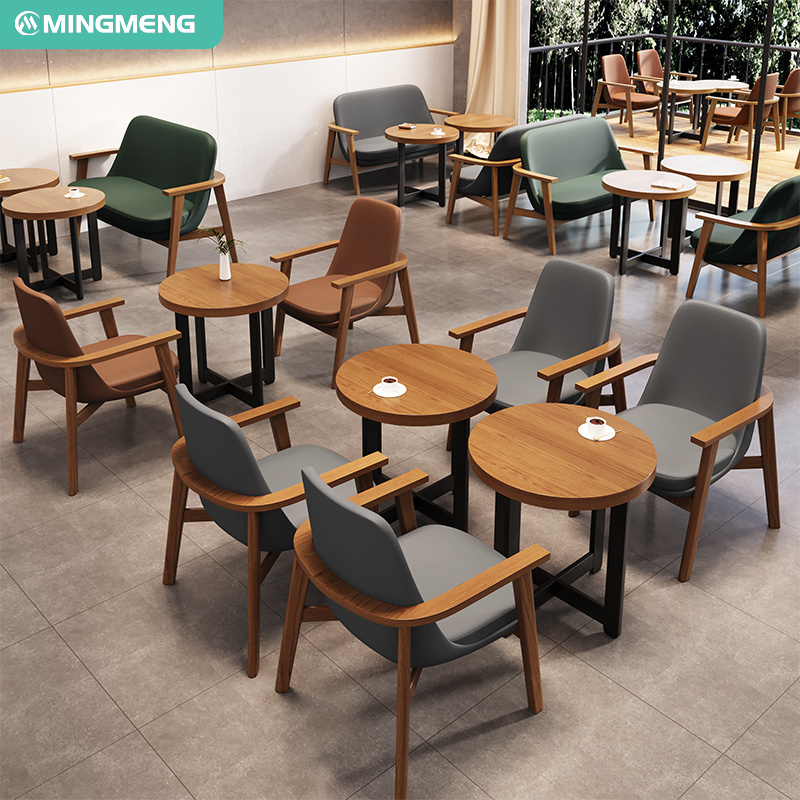 Customized Minimalist Restaurant Furniture Sets Cafe and Fast Food Booth Seating Sofa Dining Tables and Chairs for Coffee Shop