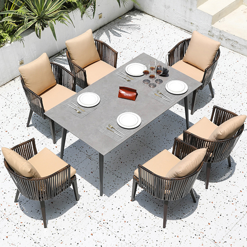 Patio Sets Rattan Chair Outdoor Furniture Modern Rattan Wicker Chair Table Set For For Cafe Shop