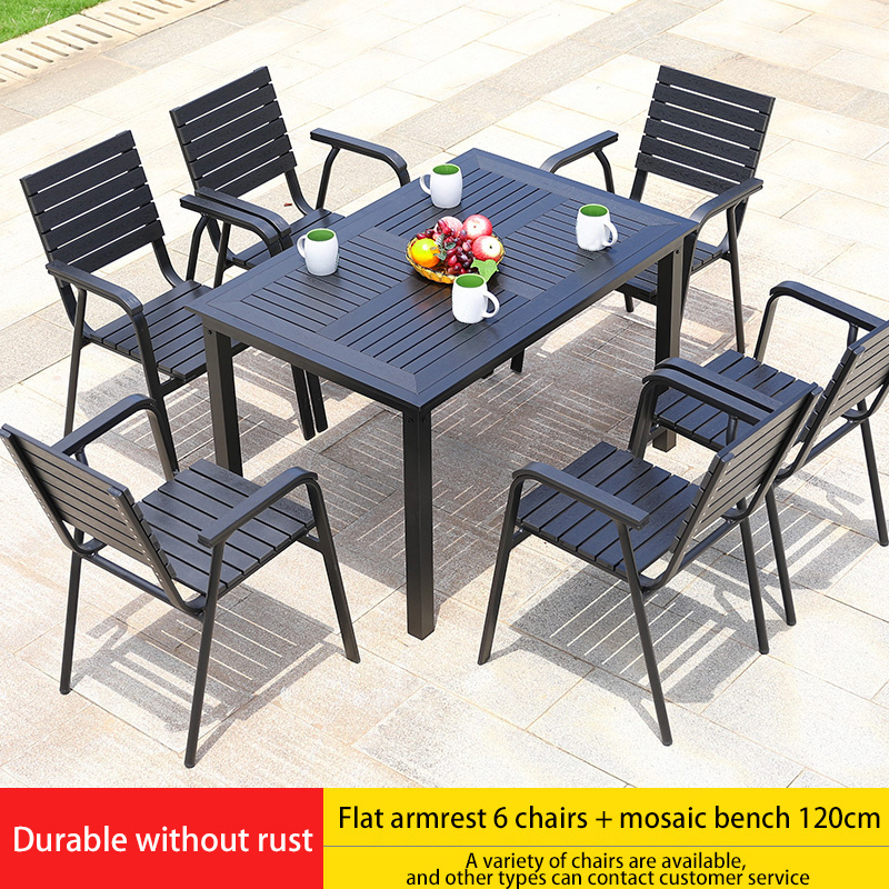 Dining Set Table And Chairs Plastic Wood Furniture Outdoor Furniture High Effective Rattan Outdoor Metal Aluminum Contemporary