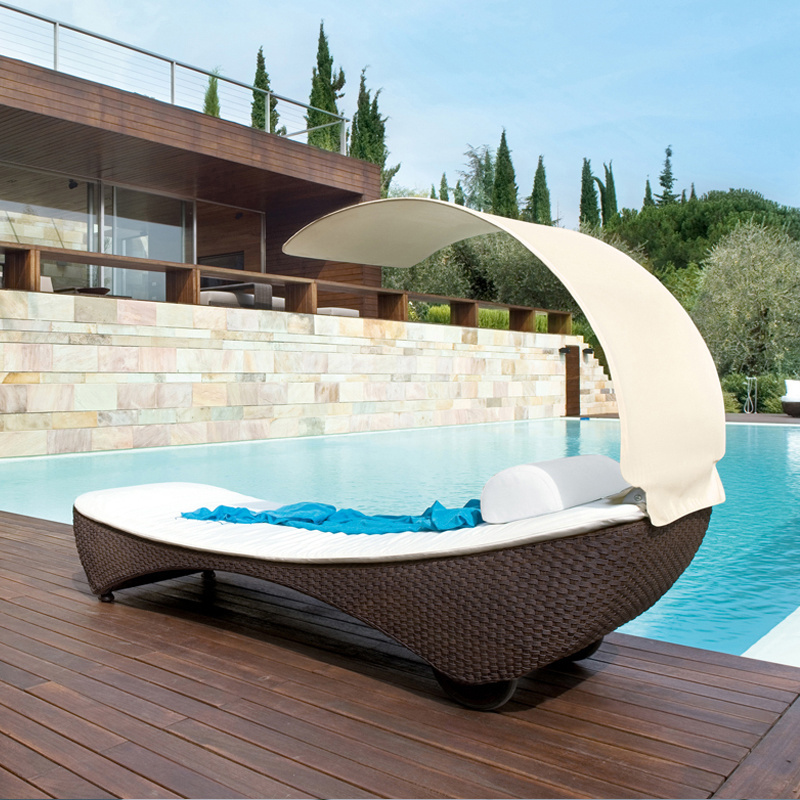 Sun lounger beach outdoor Swimming-pool furniture lounge sofa sun beds outdoor furniture