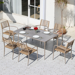 Popular Wholesale Aluminum Frame Outdoor Restaurant Furniture Dining Chair Garden Patio Sling Out Door Chairs