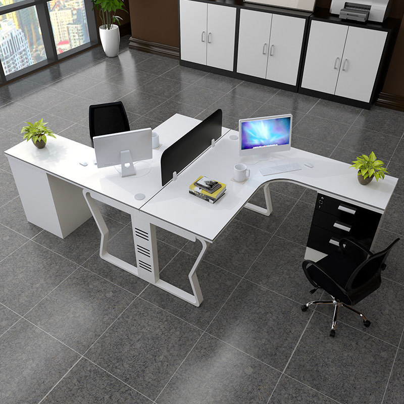 L -Shaped Office Desk Office Desk with Customized Size Furniture Office Desk Computer Table Modern