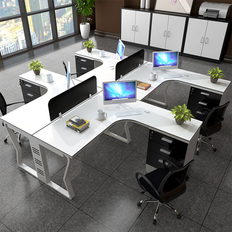 L -Shaped Office Desk Office Desk with Customized Size Furniture Office Desk Computer Table Modern