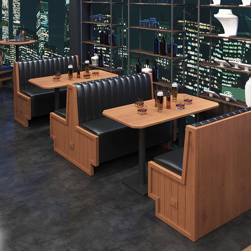 High End Restaurant Furniture Table And Chairs For Restaurant And Bars Foshan Factory Restaurant Furniture Booth Seating