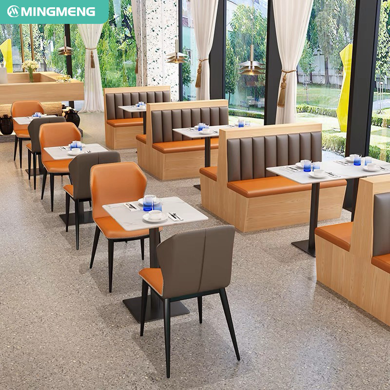 Wholesale Modern Restaurant Furniture Sets Cafe Fast Food Booth Seating Sofa Dining Tables And Chairs Set