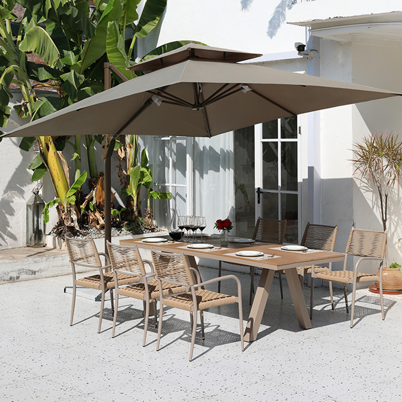 Popular Wholesale Aluminum Frame Outdoor Restaurant Furniture Dining Chair Garden Patio Sling Out Door Chairs