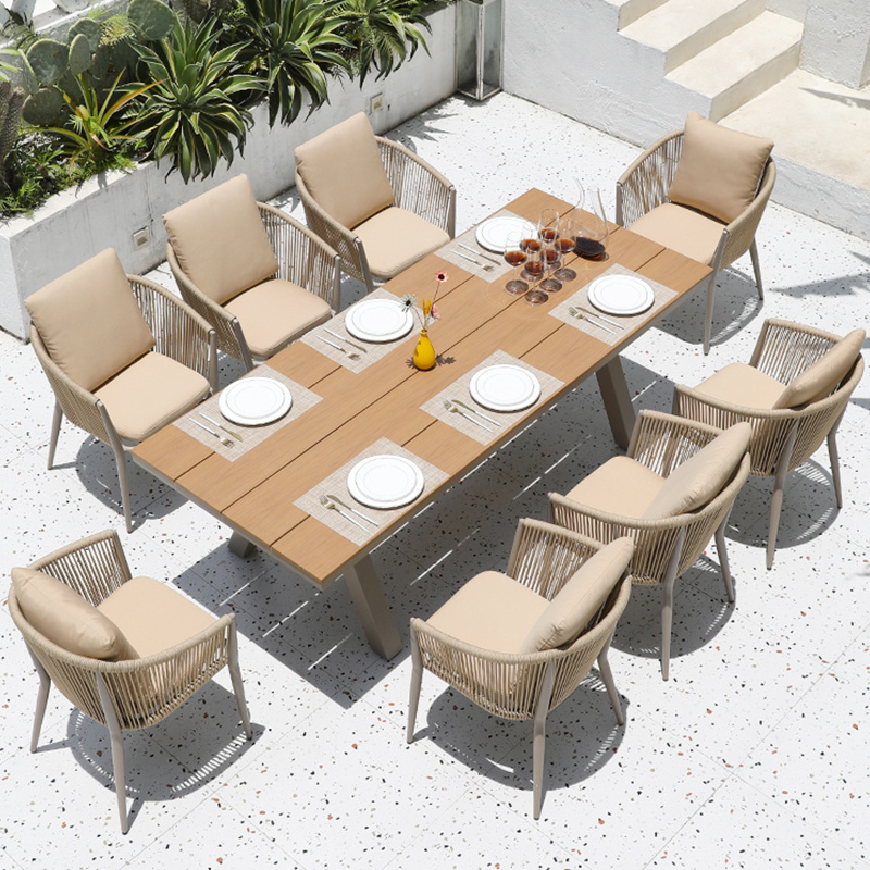 Luxury Style Dining Furniture Modern Dining Rattan Chair Weave Back Outdoor Chairs