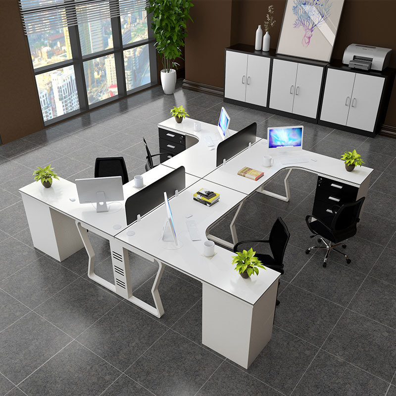 L -Shaped Office Desk Office Desk with Customized Size Furniture Office Desk Computer Table Modern