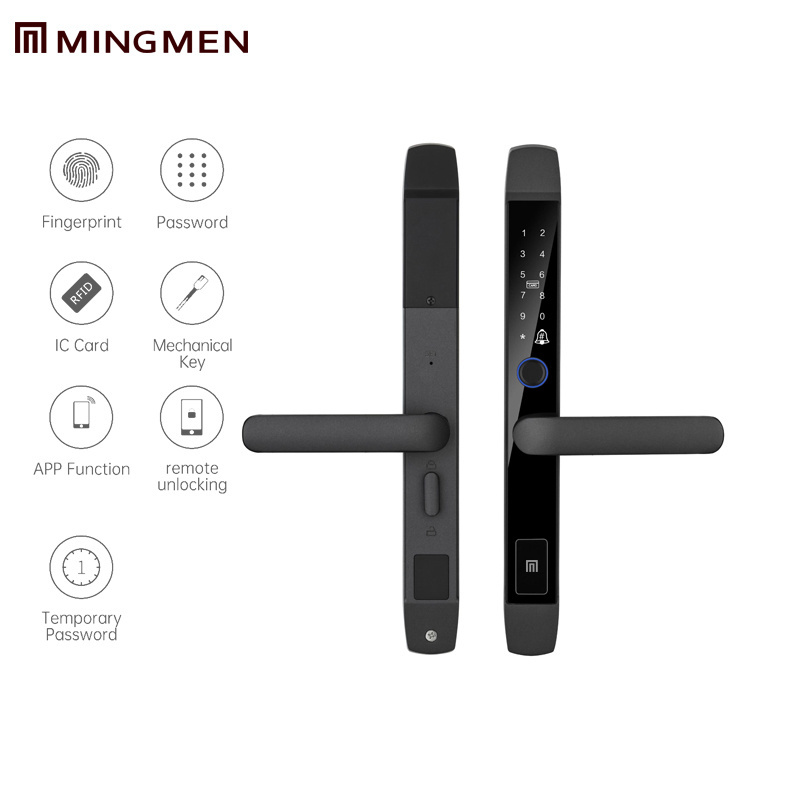 MINGMEN Particularly popular B05 Fingerprint Waterproof  Level IPX65 TTLock APP Smart Door Lock