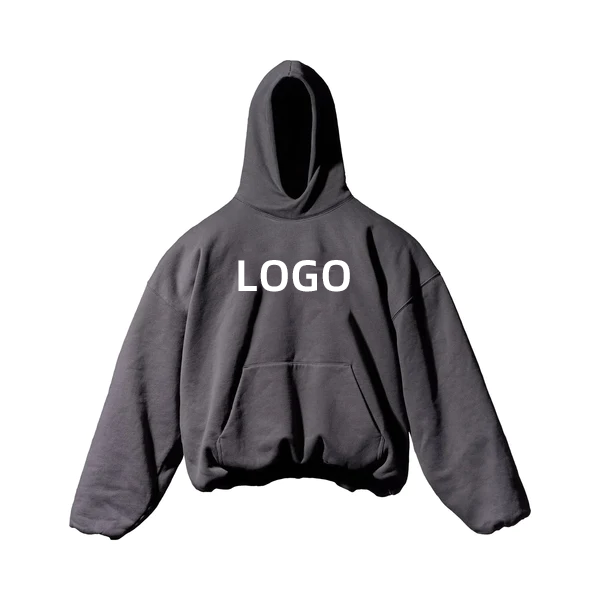 high quality plain hoodies no string cropped hoodie men custom blank cotton oversized pullover hoodie