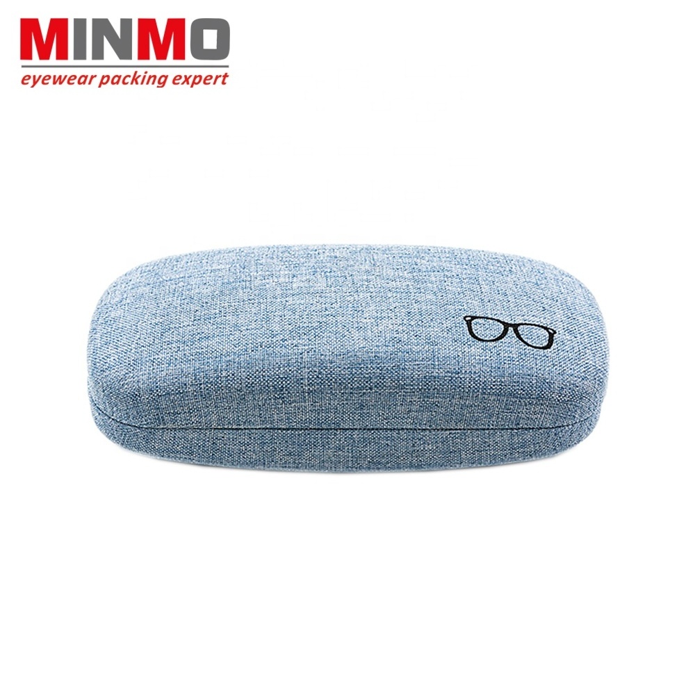 2024 Hot custom logo linen hard eyeglasses case set/portable glasses case set-MINMO