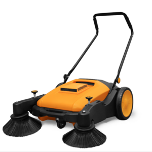 mini manual hand push industrial street road floor cleaning sweeper machine