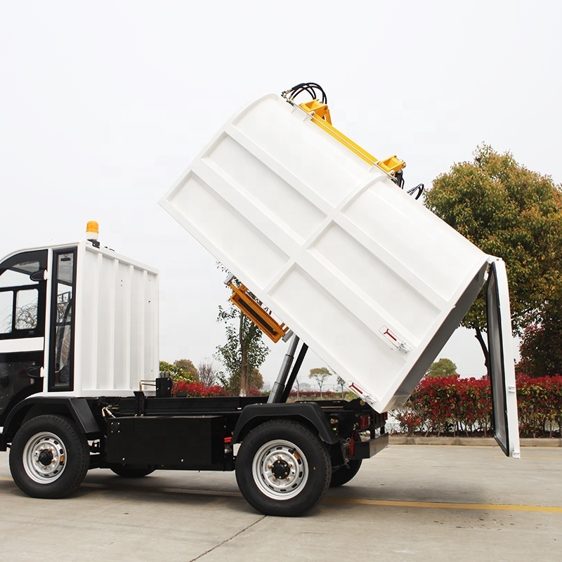 electric garbage transport vehicle mini garbage truck 72V battery powered garbage collecting equipment