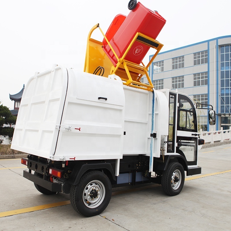 electric garbage transport vehicle mini garbage truck 72V battery powered garbage collecting equipment