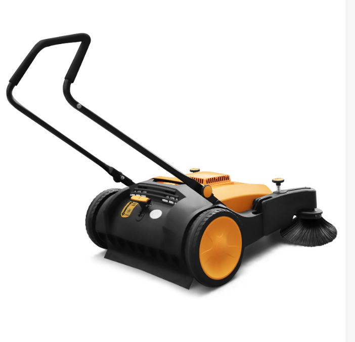 mini manual hand push industrial street road floor cleaning sweeper machine