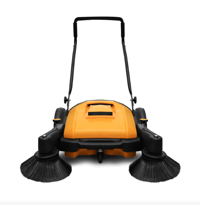 mini manual hand push industrial street road floor cleaning sweeper machine