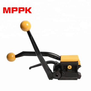 A333 Portable Strapping Machine Metal Belt Packer Tool Yellow Manual Sealless Steel Strapping Tool