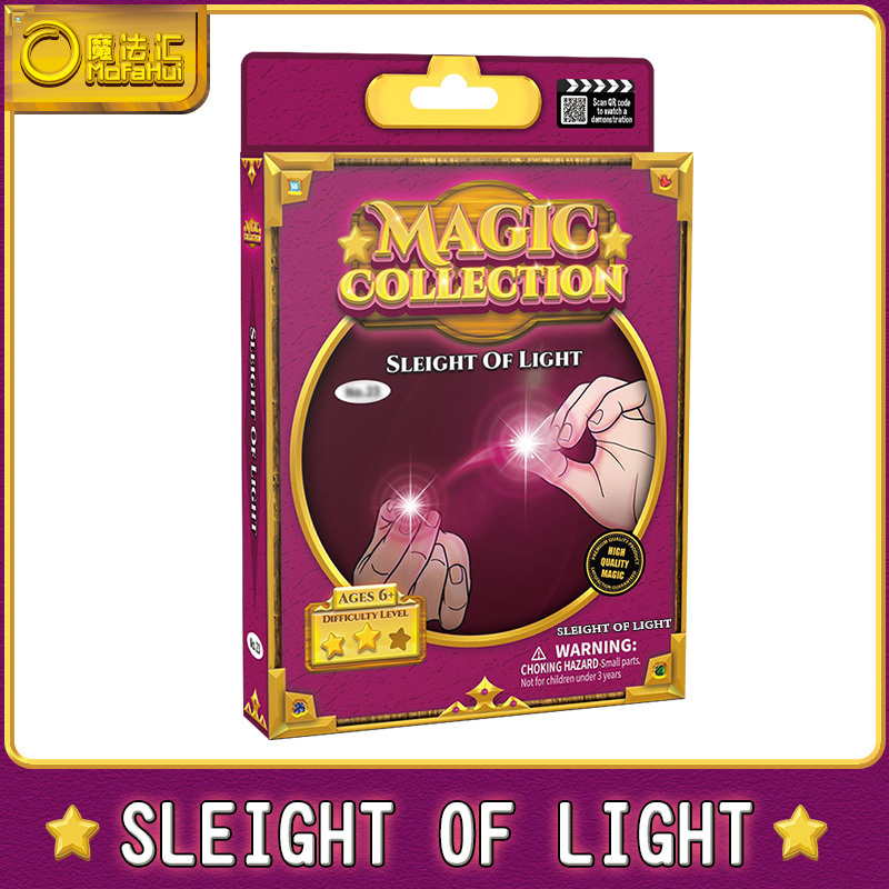 Professional Thumb Sleight Close-Up Magic Toy Set Large Plastic Stage Props for Light Illusion Tricks Card Type