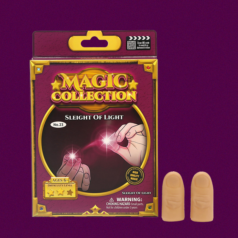 Children's Close-Up Sleight of Light Thumb & Finger Lighting Flashing Plastic Stage Illusion Magic Tricks Kids Toys