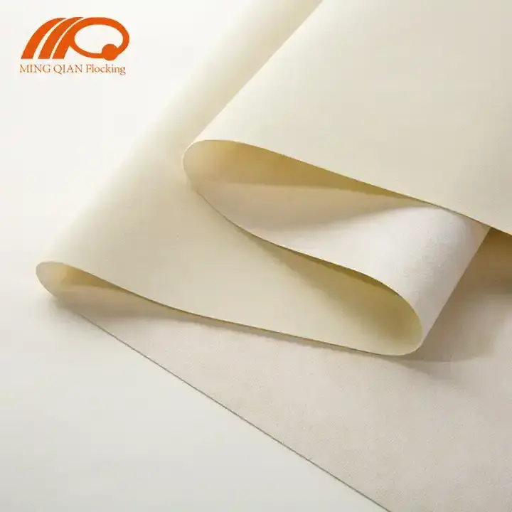 Hot sale Private label embellished flock velvet waterproof self adhesive flocked fabric for pouch & craft