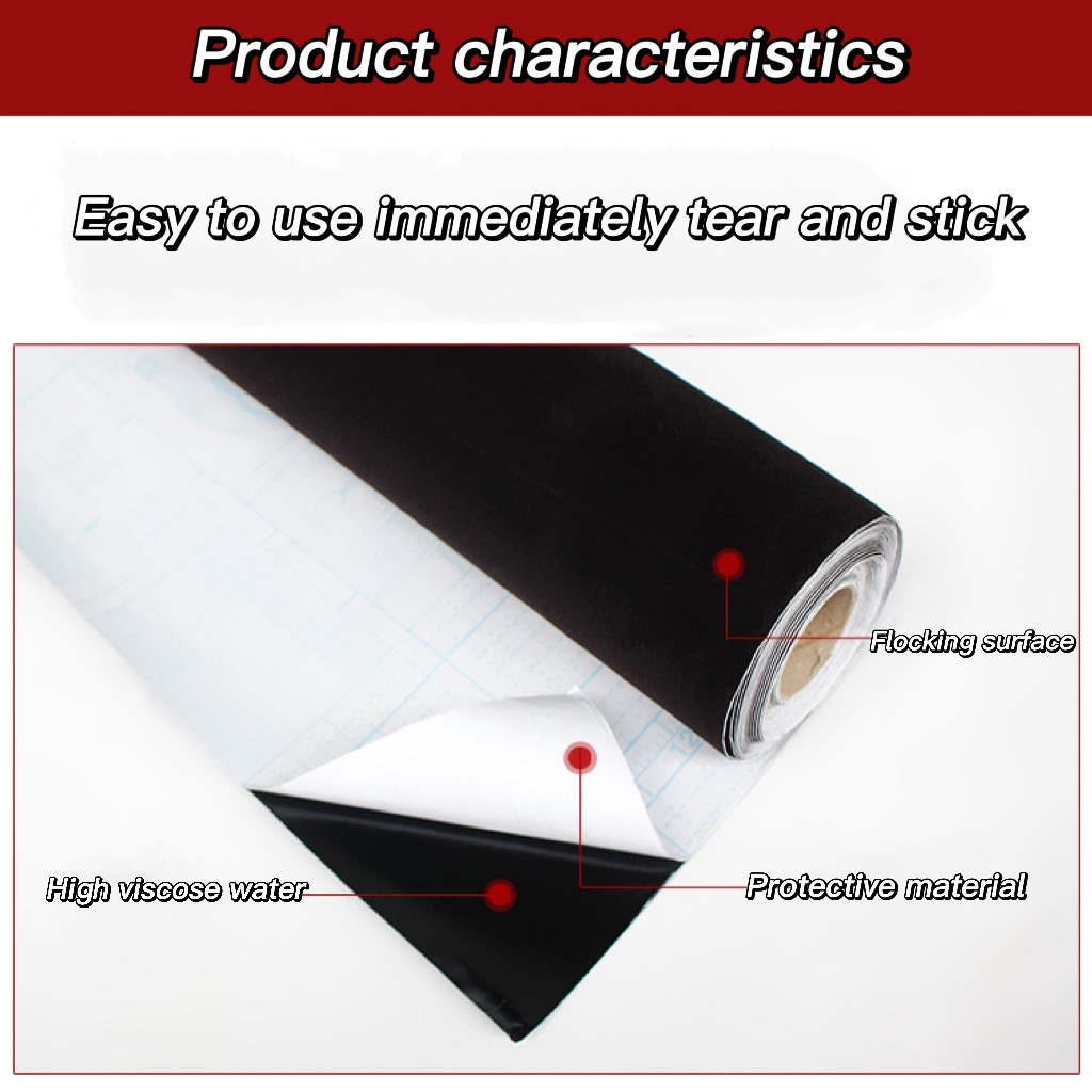 Short pile flocking velvet fabric  with  self adhesive glue  for lining displaying and decoration