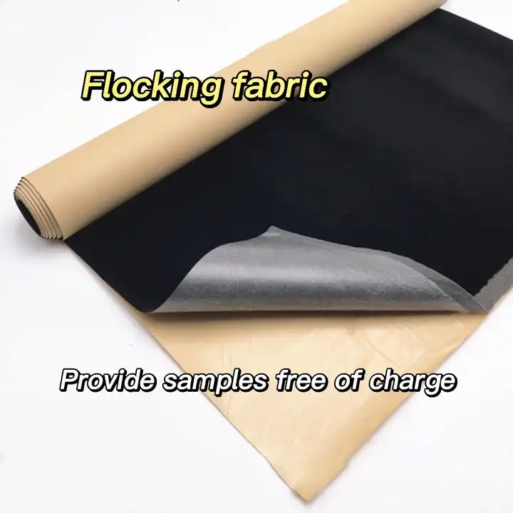 High quality drawer nonwoven fabric self adhesive flocked velvet fabric for box packing