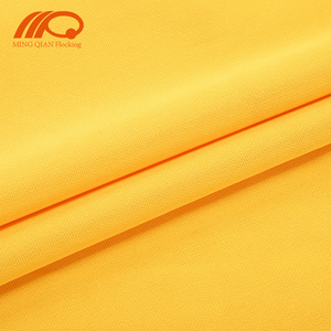 Yellow Knitting / Knitted Flock Fabric For Package Lining Velvet