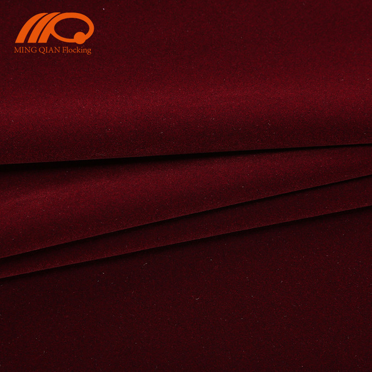 Viscose Velvet Pouch Flocking Fabric / Velvet Supplier