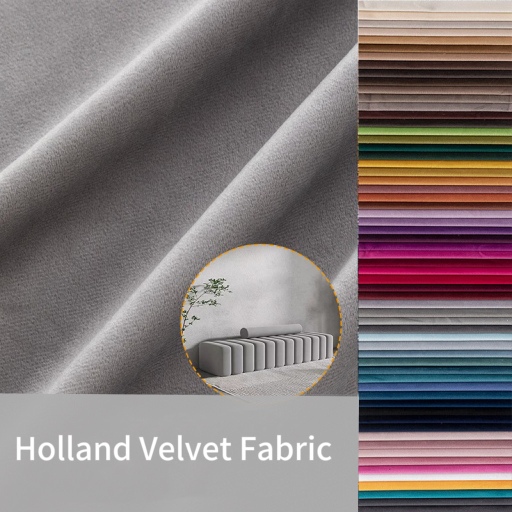 Hot Sale Holland Velvet Multi Colors  Upholstery Soft Holland Velvet For Curtains Furniture Garments