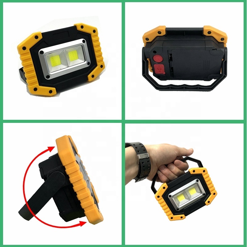 Bright LED portable flood light working led lamp USB Rechargeable worklight Lithium battery included power bank lantern