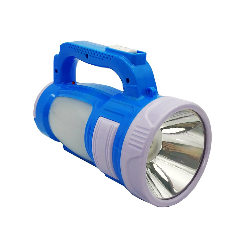 low price Rechargeable LED handy lantern COB flashlight with hidden Euro Plug AC charger working torch spotlight