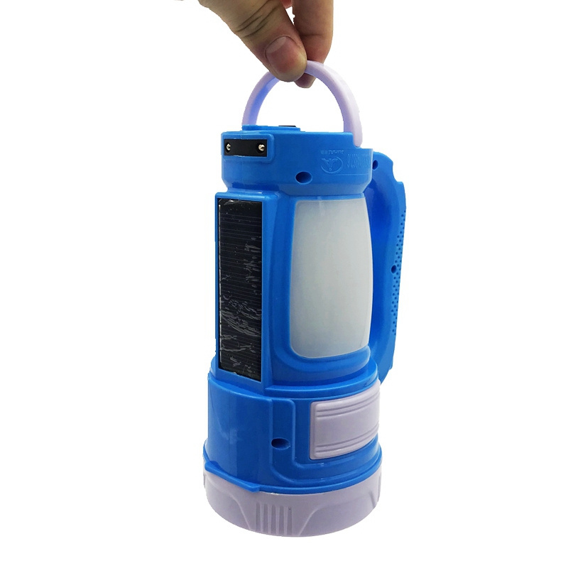 low price Rechargeable LED handy lantern COB flashlight with hidden Euro Plug AC charger working torch spotlight