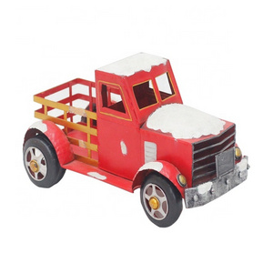 Large Car Rich Color Home Decoration Red Truck for Christmas Decor Metal Truck Decor