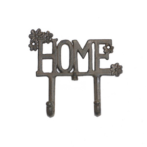 Cast Iron Coat Hooks (2 Pack) Wall Mounted Farmhouse Decorative Wall Hooks&Vintage Hooks for Hanging Coats&Bags& Hats&Towels hom