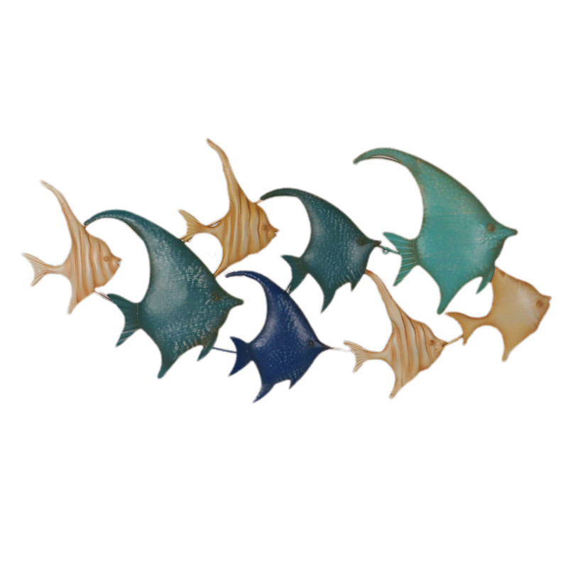 Metal Fish Wall Decoration Home Living Room Art Coastal Decor For Home Hanging Ocean Wall Decor