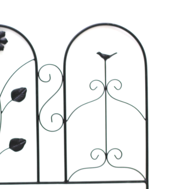 MR Black Iron Garden Trellis for Climbing Plants Rust Free Vine Plant Metal Support Decorative Lattice Grid Panels