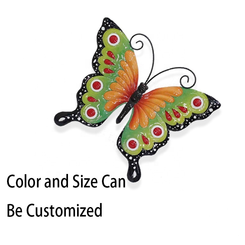 21.5 Inch Golden Wall Butterflies Metal Crafts Wall Decorative Butterflies for Walls